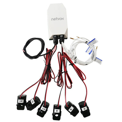 R900NAB – Capteur de courant LoRaWAN 6 CT + 4 NTC + sortie digitale + (option) capteur de lumière – Netvox