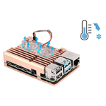 Raspberry Pi Metal Aluminum Boîtier with Double Fans for Raspberry Pi 4B (Gold) - Vue 2