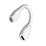 Raspberry Pi Official 10CM Mini HDMI C/M to Standard HDMI A/F Cable White - Vue 2