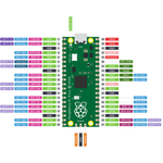 Raspberry Pi Pico W with Headers Soldered and USB Cable - Vue 5