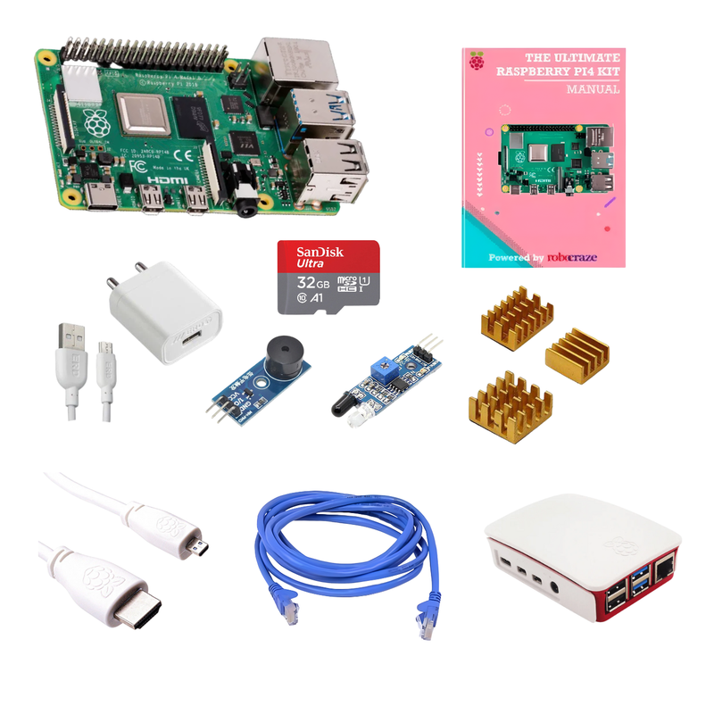 Raspberry Pi 4 8 Go – Kit Complet (Boîtier, Dissipateur, HDMI, Ethernet)s and Manual