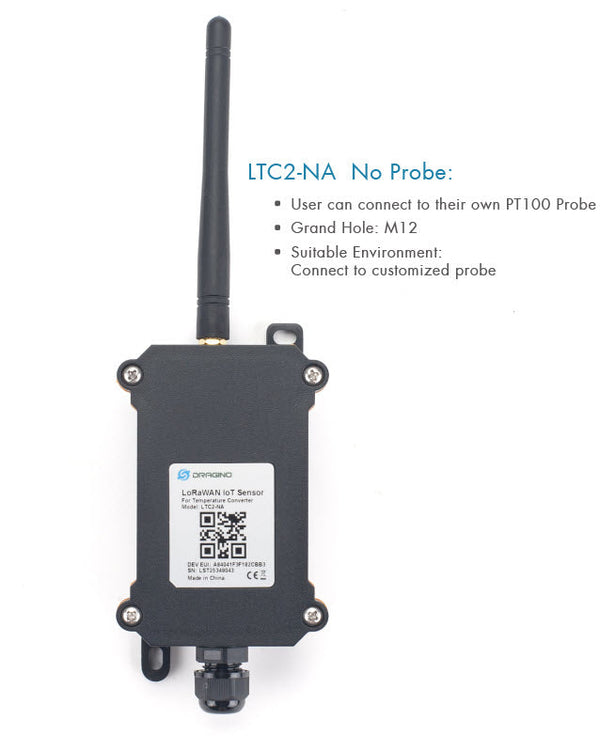 Dragino LTC2-NA – Capteur LoRaWAN Température et Humidité