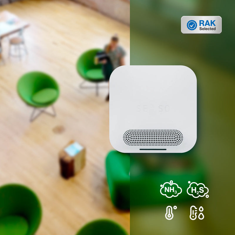 RAKWireless SENSO8 – Capteur Qualité Air 4-en-1 Détection Odeurs (Sanitaires)