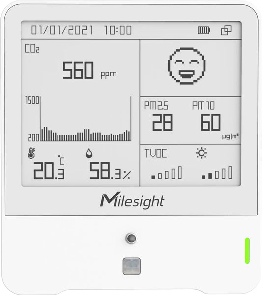 Milesight AM308L – Capteur LoRaWAN Humidité, vue produit