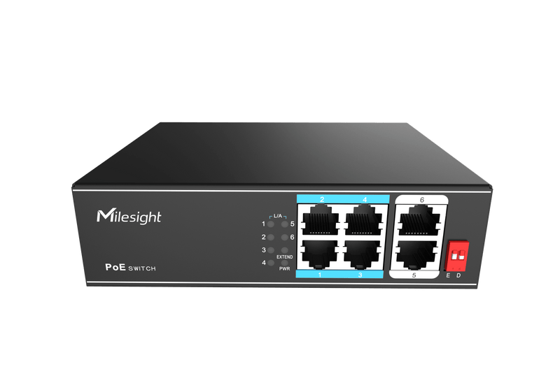 MS-S0204-EL – Switch PoE non manageable 4 ports FE + 2 uplinks Gigabit – Milesight