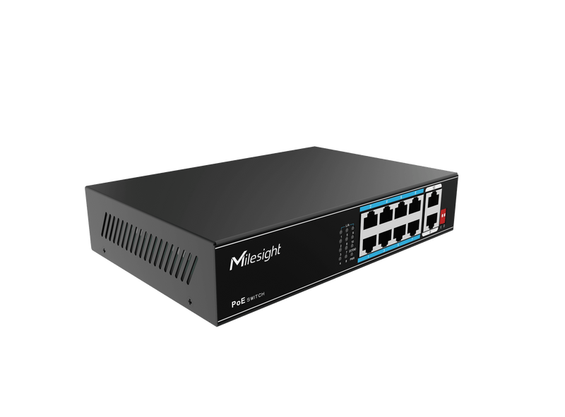 MS-S0208-EL – Switch PoE non manageable 8 ports FE + 2 uplinks Gigabit – Milesight