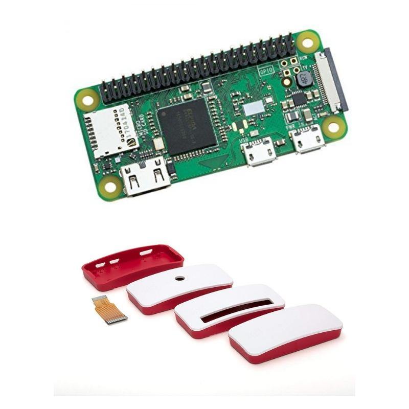Raspberry Pi Zero WH + Raspberry Pi Zero W-WH Boîtier- Boîtier and Caméra cable